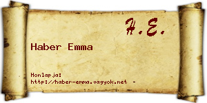 Haber Emma névjegykártya